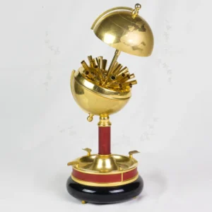 Vintage Globe Cigarette Holder and Ashtray Gold